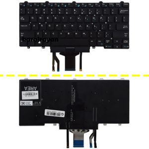 کیبرد لپ تاپ دل Latitude E5470 مشکی-اینترکوچک-با موس و بک لایت-بدون فریم