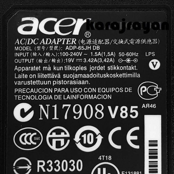 Adaptor Laptop Acer 19V 3.42A