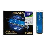 هارد SSD لپ تاپ 512 گیگابایت Adata M.2 NVME 2280_Legend 700 گارانتی آونگ